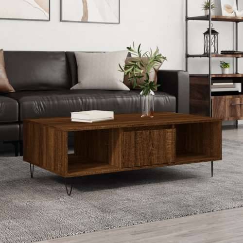 Stolić za kavu boja hrasta 104 x 60 x 35 cm konstruirano drvo - Smeđi hrast 1 Cijena