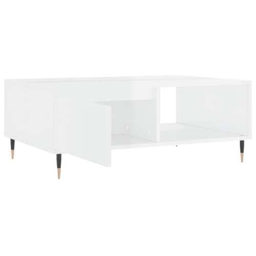 Stolić za kavu sjajni bijeli 90 x 60 x 35 cm konstruirano drvo - Visoko sjajno bijela 1 Cijena