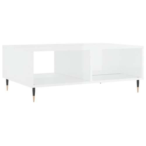 Stolić za kavu sjajni bijeli 90 x 60 x 35 cm konstruirano drvo - Visoko sjajno bijela 1 Cijena