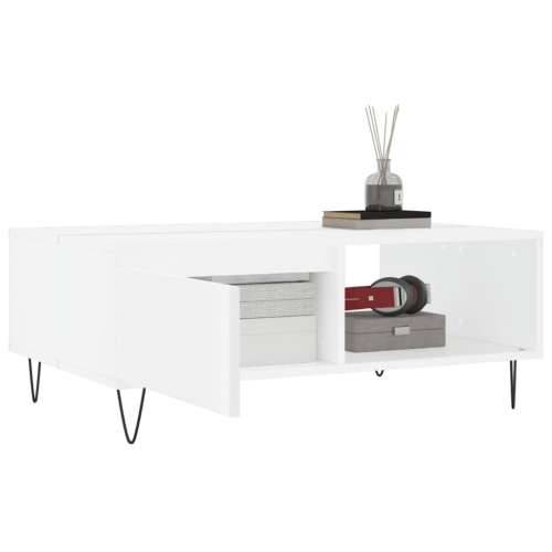 Stolić za kavu bijeli 90 x 60 x 35 cm od konstruiranog drva - Bijela 1 Cijena