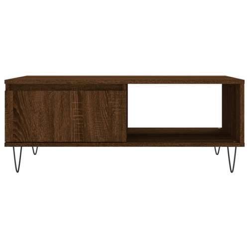 Stolić za kavu smeđa boja hrasta 90x60x35 cm konstruirano drvo - Smeđi hrast 1 Cijena
