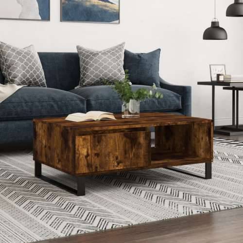 Stolić za kavu boja hrasta 90 x 60 x 35 cm konstruirano drvo - Dimljeni hrast 1 Cijena