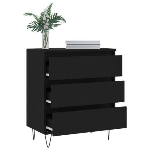 Komoda crna 60 x 35 x 70 cm od konstruiranog drva - Crna 1 Cijena