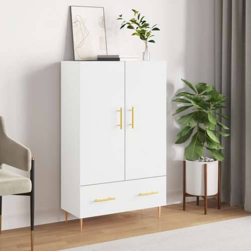 Visoka komoda bijela 69,5 x 31 x 115 cm od konstruiranog drva - Bijela 1 Cijena
