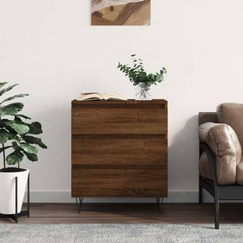 Komoda boja smeđeg hrasta 60 x 35 x 70 cm konstruirano drvo - Smeđi hrast 1 Cijena