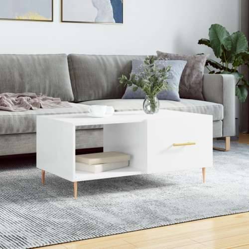 Stolić za kavu sjajni bijeli 90 x 50 x 40 cm konstruirano drvo - Visoko sjajno bijela 1 Cijena