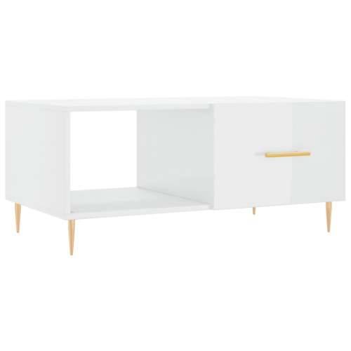 Stolić za kavu sjajni bijeli 90 x 50 x 40 cm konstruirano drvo - Visoko sjajno bijela 1 Cijena