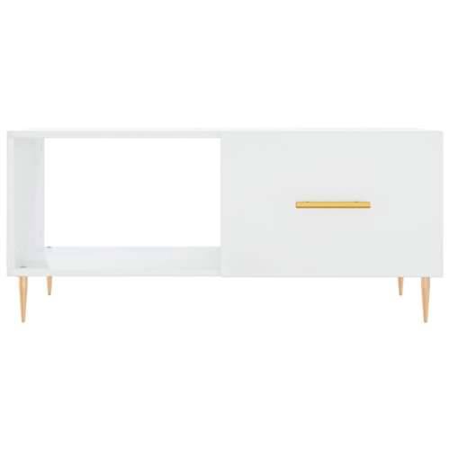 Stolić za kavu sjajni bijeli 90 x 50 x 40 cm konstruirano drvo - Visoko sjajno bijela 1 Cijena