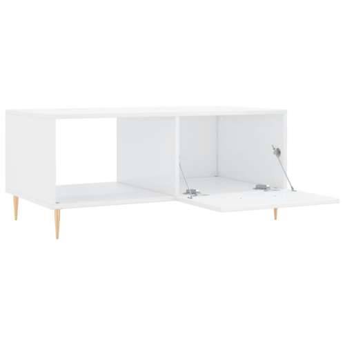 Stolić za kavu sjajni bijeli 90 x 50 x 40 cm konstruirano drvo - Visoko sjajno bijela 1 Cijena