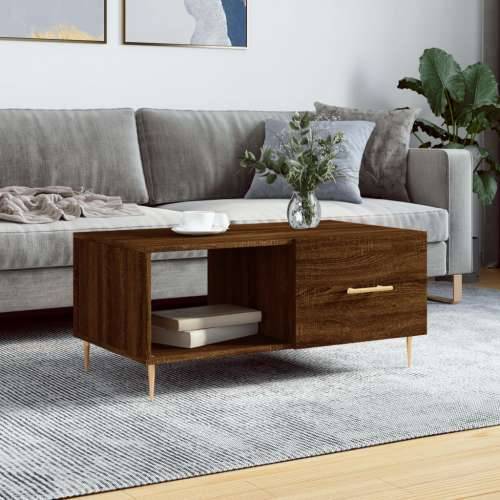 Stolić za kavu Smeđa hrasta 90x50x40 cm konstruirano drvo - Smeđi hrast 1 Cijena