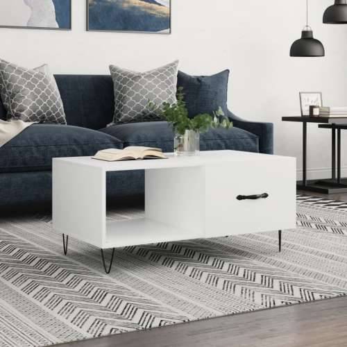Stolić za kavu bijeli 90 x 50 x 40 cm od konstruiranog drva - Bijela 1 Cijena