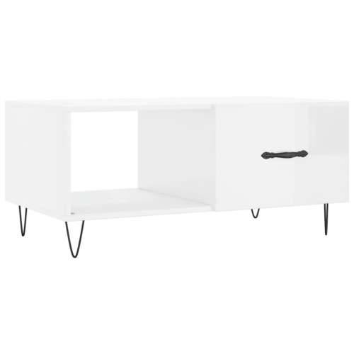 Stolić za kavu sjajni bijeli 90 x 50 x 40 cm konstruirano drvo - Visoko sjajno bijela 1 Cijena