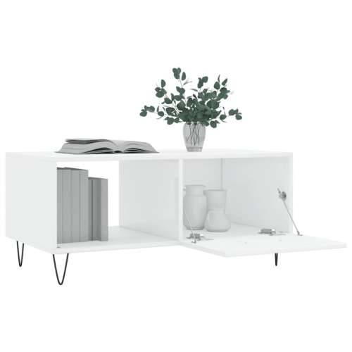 Stolić za kavu sjajni bijeli 90 x 50 x 40 cm konstruirano drvo - Visoko sjajno bijela 1 Cijena