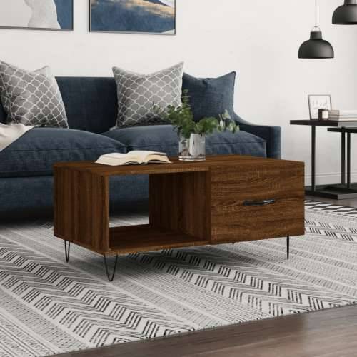 Stolić za kavu Smeđa hrasta 90x50x40 cm konstruirano drvo - Smeđi hrast 1 Cijena