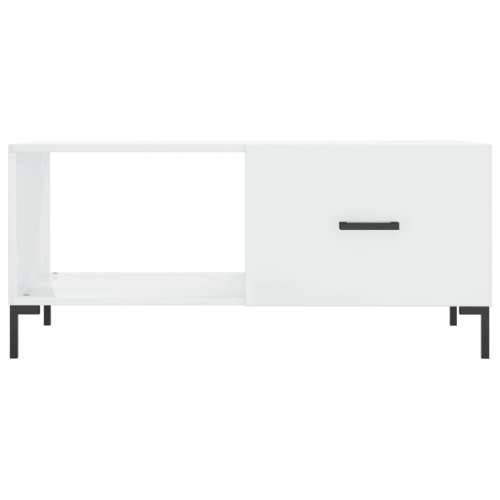 Stolić za kavu sjajni bijeli 90 x 50 x 40 cm konstruirano drvo - Visoko sjajno bijela 1 Cijena