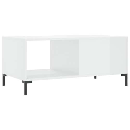 Stolić za kavu sjajni bijeli 90 x 50 x 40 cm konstruirano drvo - Visoko sjajno bijela 1 Cijena
