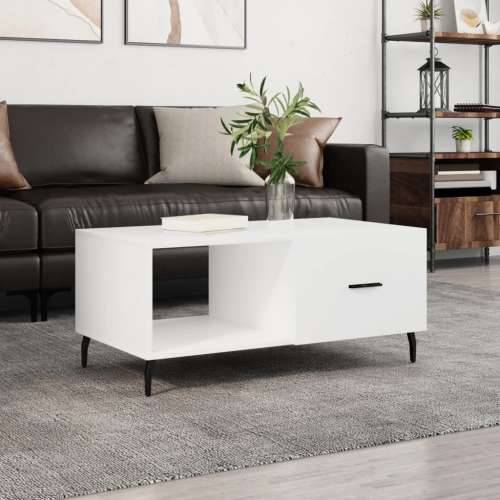 Stolić za kavu bijeli 90 x 50 x 40 cm od konstruiranog drva - Bijela 1 Cijena
