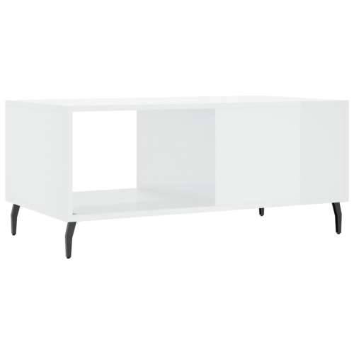 Stolić za kavu sjajni bijeli 90 x 50 x 40 cm konstruirano drvo - Visoko sjajno bijela 1 Cijena