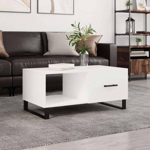 Stolić za kavu bijeli 90 x 50 x 40 cm od konstruiranog drva - Bijela 1 Cijena