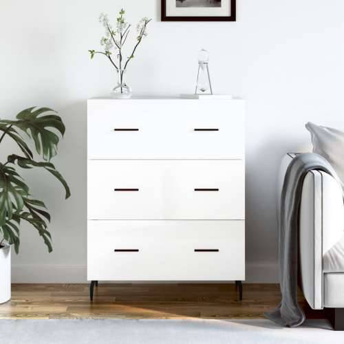 Komoda sjajna bijela 69,5x34x90 cm od konstruiranog drva - Visoko sjajno bijela 1 Cijena