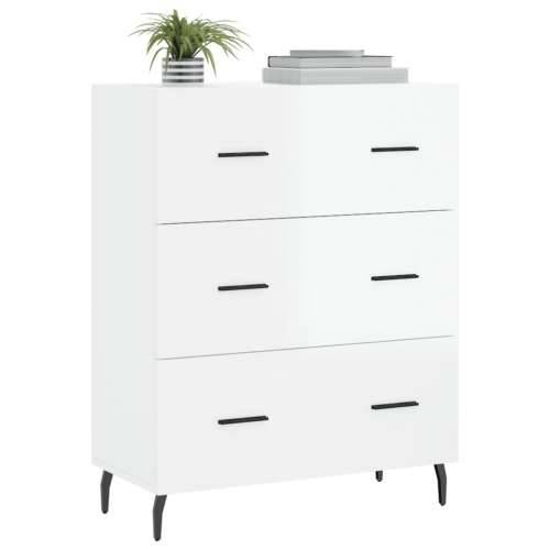 Komoda sjajna bijela 69,5x34x90 cm od konstruiranog drva - Visoko sjajno bijela 1 Cijena
