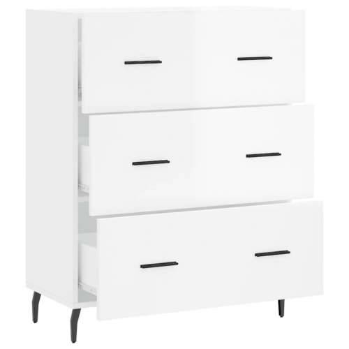 Komoda sjajna bijela 69,5x34x90 cm od konstruiranog drva - Visoko sjajno bijela 1 Cijena