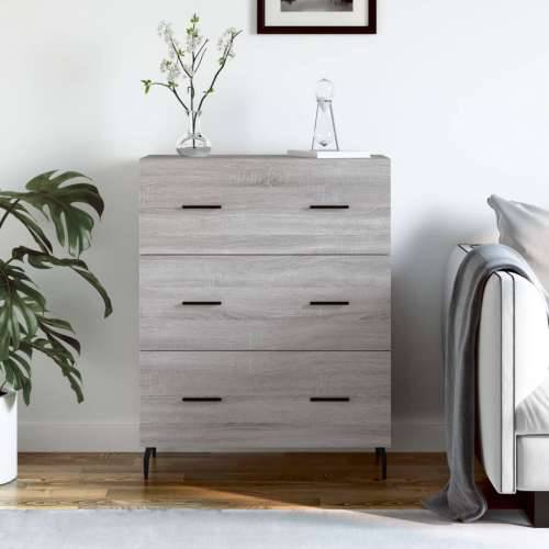 Komoda boja hrasta sonome 69,5 x 34 x 90 cm konstruirano drvo - Sivi hrast sonoma 1 Cijena