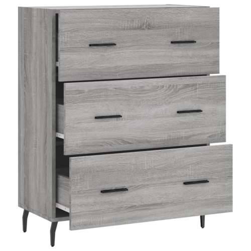 Komoda boja hrasta sonome 69,5 x 34 x 90 cm konstruirano drvo - Sivi hrast sonoma 1 Cijena