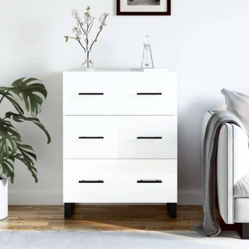 Komoda sjajna bijela 69,5x34x90 cm od konstruiranog drva - Visoko sjajno bijela 1 Cijena