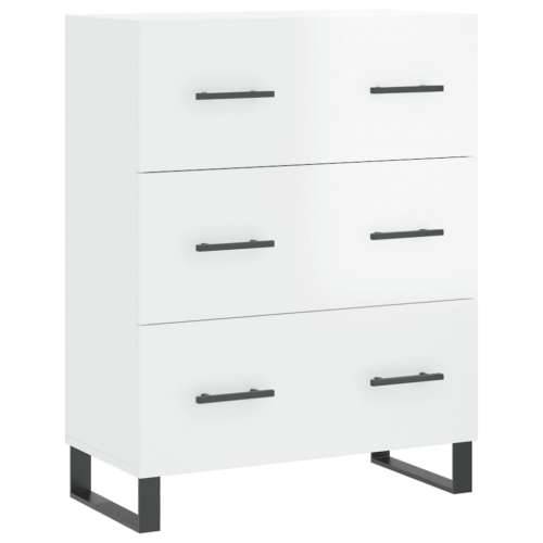 Komoda sjajna bijela 69,5x34x90 cm od konstruiranog drva - Visoko sjajno bijela 1 Cijena