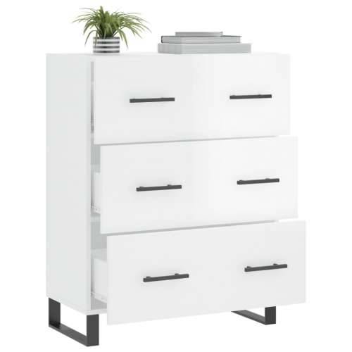 Komoda sjajna bijela 69,5x34x90 cm od konstruiranog drva - Visoko sjajno bijela 1 Cijena