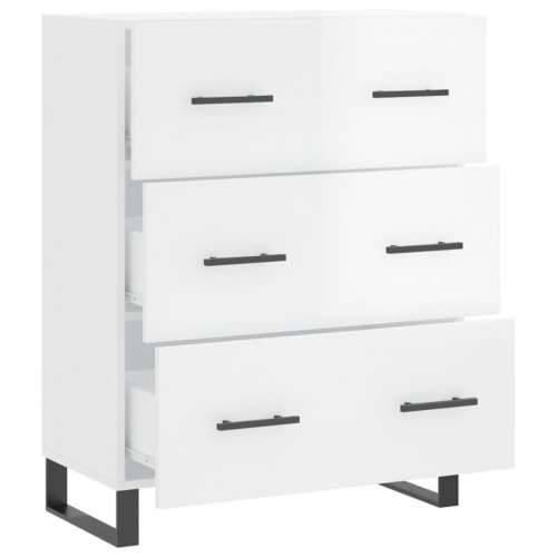Komoda sjajna bijela 69,5x34x90 cm od konstruiranog drva - Visoko sjajno bijela 1 Cijena