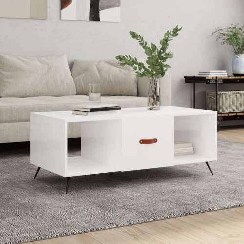 Stolić za kavu sjajni bijeli 102 x 50 x 40 cm konstruirano drvo - Visoko sjajno bijela 1 Cijena