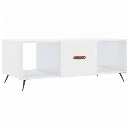 Stolić za kavu sjajni bijeli 102 x 50 x 40 cm konstruirano drvo - Visoko sjajno bijela 1 Cijena