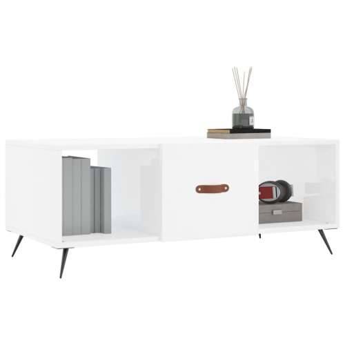 Stolić za kavu sjajni bijeli 102 x 50 x 40 cm konstruirano drvo - Visoko sjajno bijela 1 Cijena