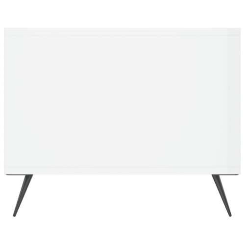 Stolić za kavu sjajni bijeli 102 x 50 x 40 cm konstruirano drvo - Visoko sjajno bijela 1 Cijena