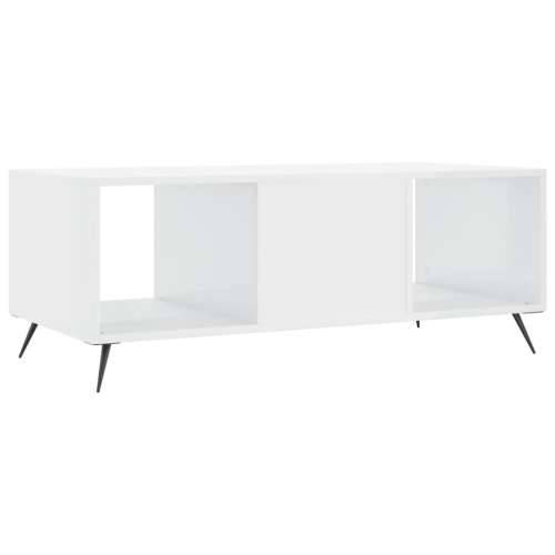 Stolić za kavu sjajni bijeli 102 x 50 x 40 cm konstruirano drvo - Visoko sjajno bijela 1 Cijena