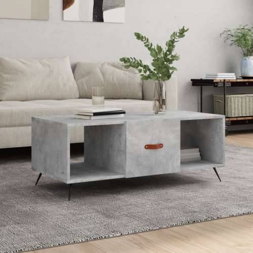 Stolić za kavu boja betona 102 x 50 x 40 cm konstruirano drvo - Beton siva 1 Cijena