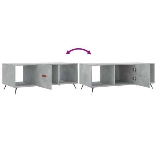 Stolić za kavu boja betona 102 x 50 x 40 cm konstruirano drvo - Beton siva 1 Cijena