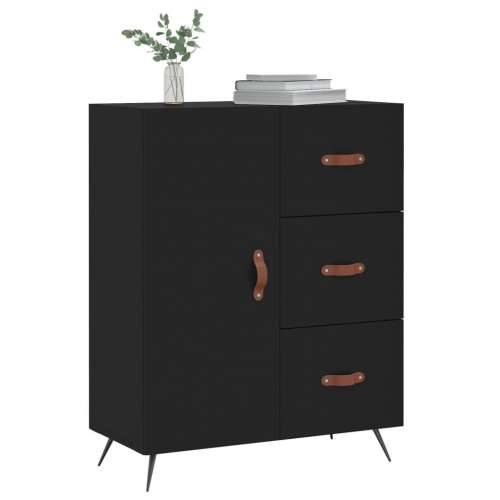 Komoda crna 69,5 x 34 x 90 cm od konstruiranog drva - Crna 1 Cijena