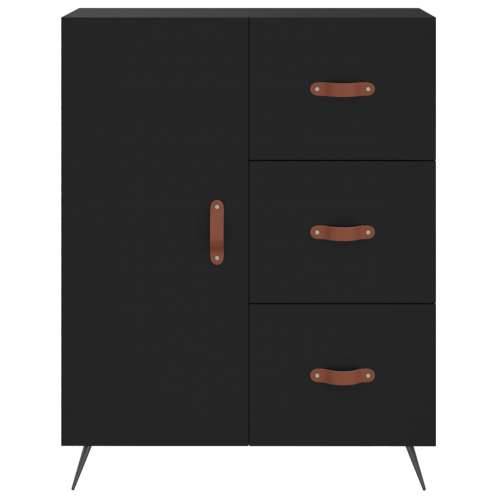 Komoda crna 69,5 x 34 x 90 cm od konstruiranog drva - Crna 1 Cijena