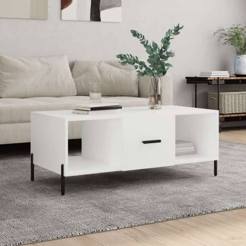 Stolić za kavu bijeli 102 x 50 x 40 cm od konstruiranog drva - Bijela 1 Cijena