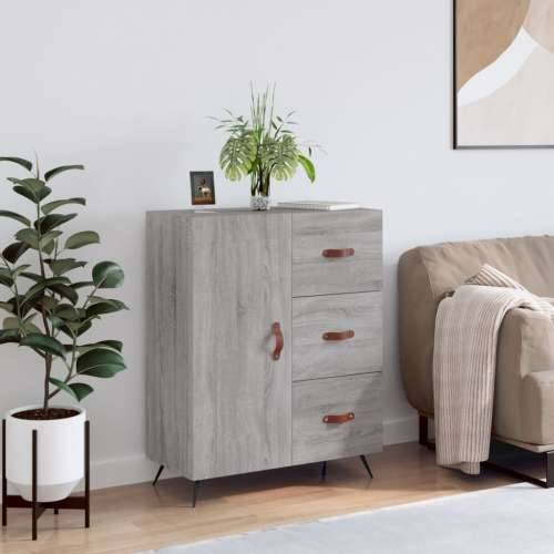 Komoda boja hrasta sonome 69,5 x 34 x 90 cm konstruirano drvo - Sivi hrast sonoma 1 Cijena