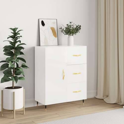 Komoda sjajna bijela 69,5x34x90 cm od konstruiranog drva - Visoko sjajno bijela 1 Cijena