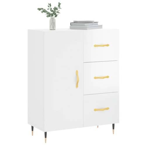 Komoda sjajna bijela 69,5x34x90 cm od konstruiranog drva - Visoko sjajno bijela 1 Cijena