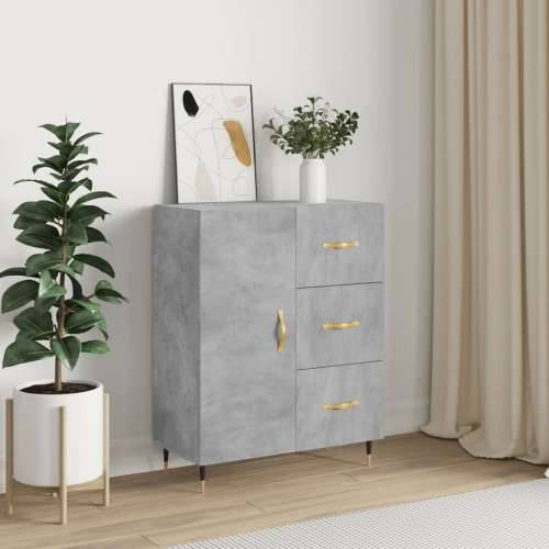 Komoda siva boja betona 69,5x34x90 cm od konstruiranog drva - Beton siva 1 Cijena
