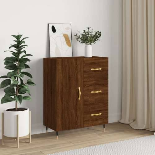 Komoda boja smeđeg hrasta 69,5x34x90 cm od konstruiranog drva - Smeđi hrast 1 Cijena