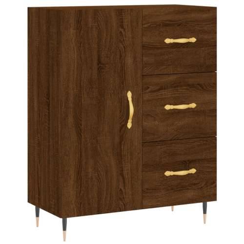 Komoda boja smeđeg hrasta 69,5x34x90 cm od konstruiranog drva - Smeđi hrast 1 Cijena
