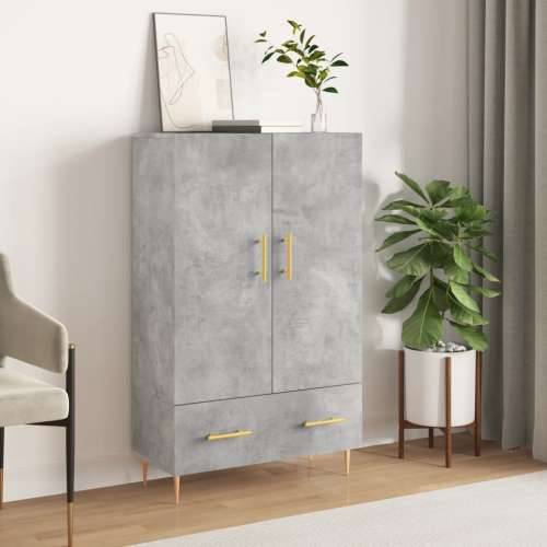 Visoka komoda boja betona 69,5 x 31 x 115 cm konstruirano drvo - Beton siva 1 Cijena