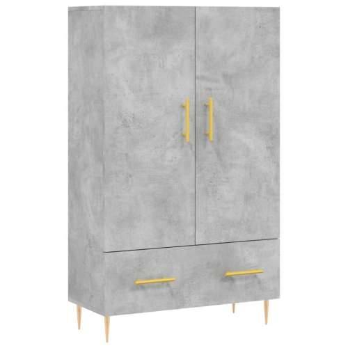 Visoka komoda boja betona 69,5 x 31 x 115 cm konstruirano drvo - Beton siva 1 Cijena